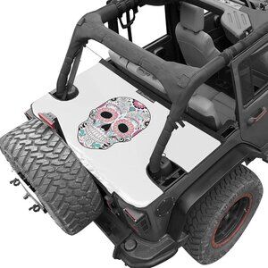 Shadeidea Cargo Tonneau Cover Jeep Wrangler JKU 4-Door (2007–2018) – Sugar Skull